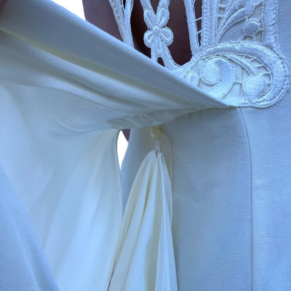 Jessica McClintock Bridal Maxi Wedding Dress with Train Vintage Ladies Size SM - Picture 9 of 15